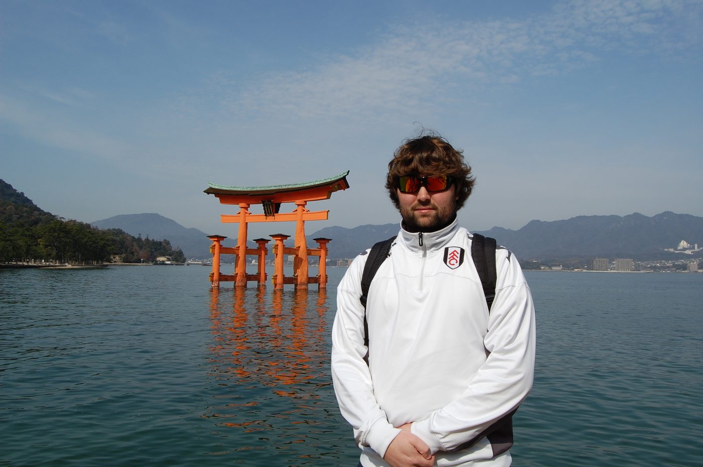 At the floating torii gate, Miyajima, Japan